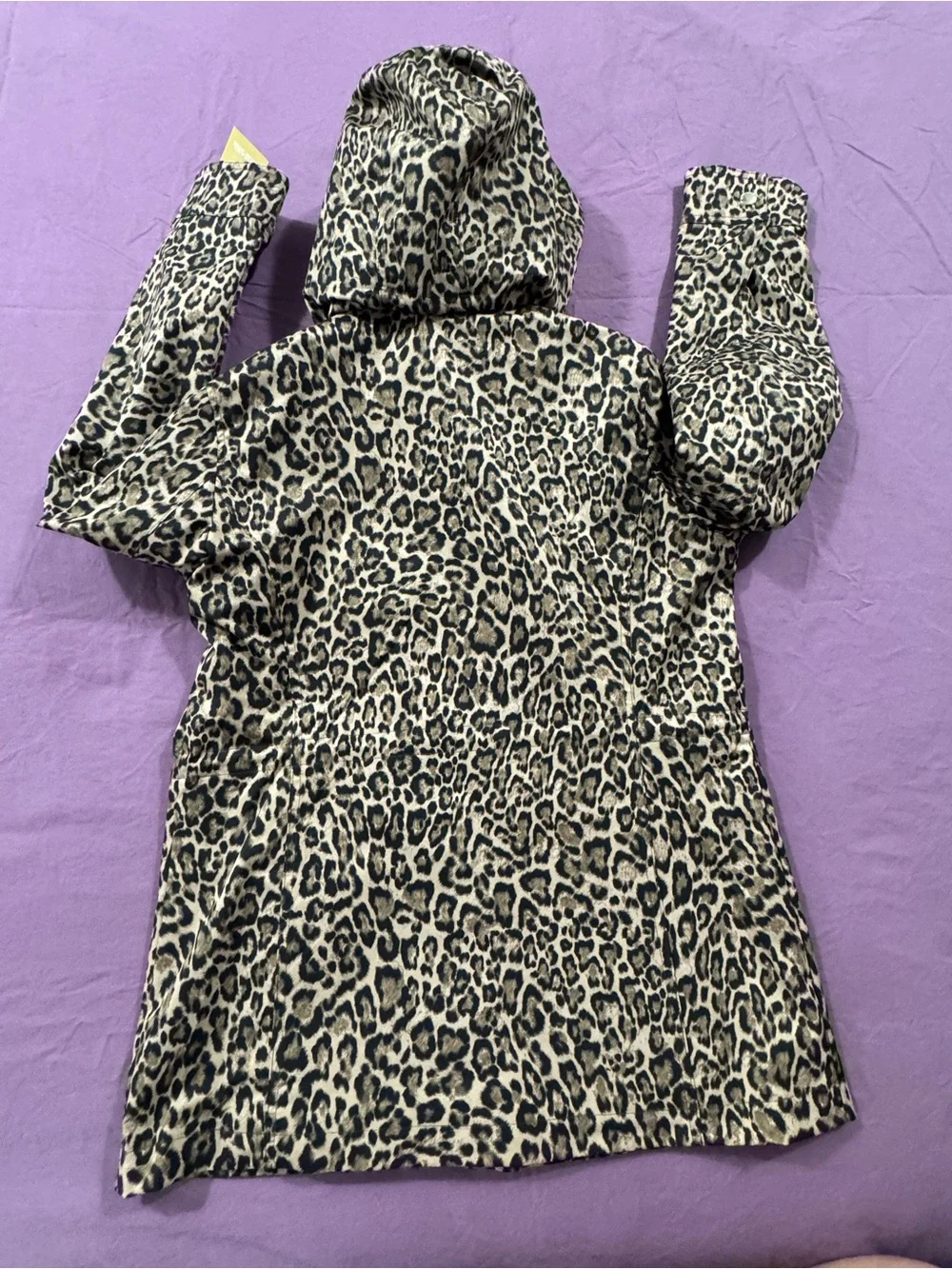 NWT Michael Kors Leopard Print Hooded Anorak Jacket, Size M